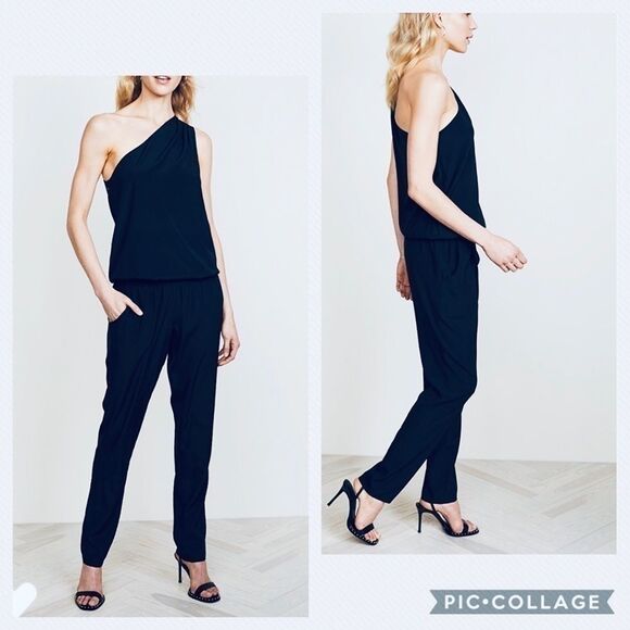 Ramy Brook Silk Lulu One Shoulder Jumpsuit - Picture 1 of 7